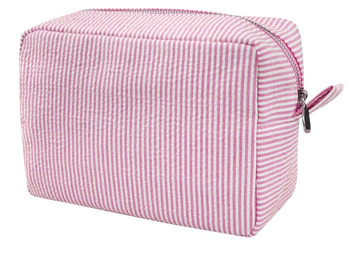 Seersucker Makeup Bag