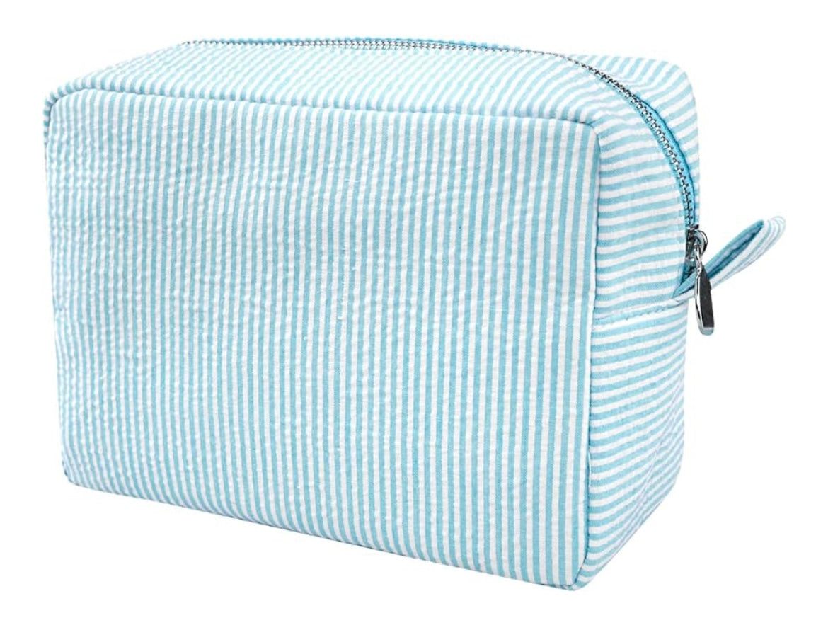 Seersucker Makeup Bag