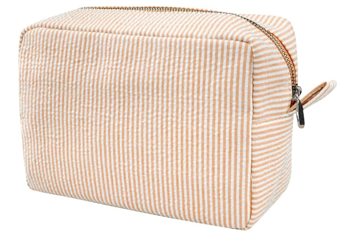 Seersucker Makeup Bag