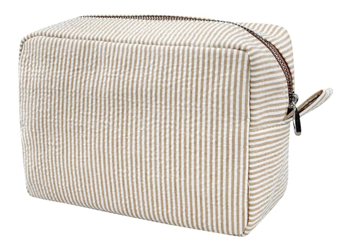 Seersucker Makeup Bag