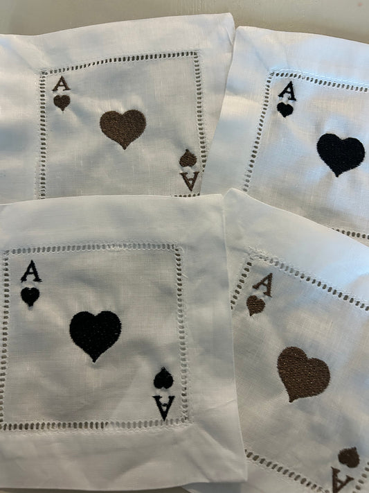 Ace of Hearts Cocktail Napkins